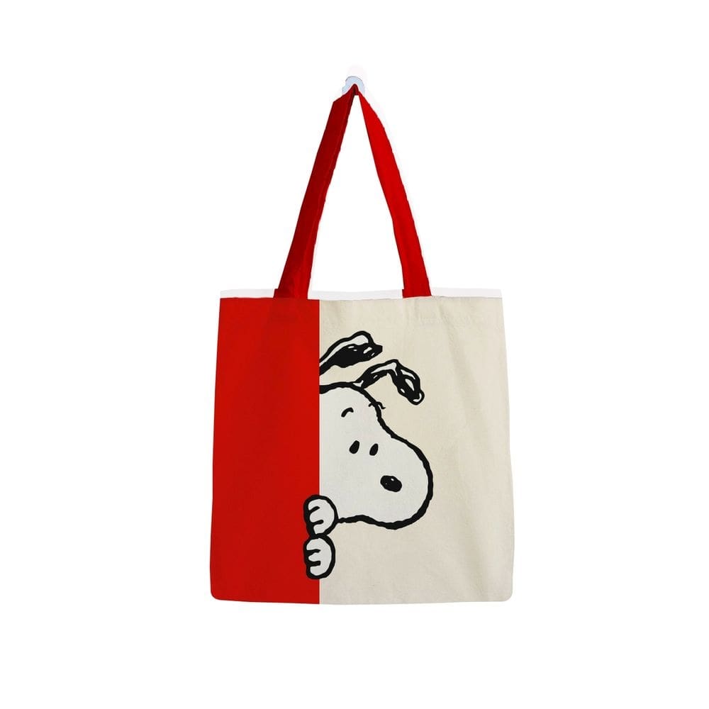 Bolsa de algodão Snoopy Peeking Out tamanho grande