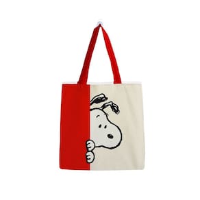 Bolsa de algodão Snoopy Peeking Out tamanho grande