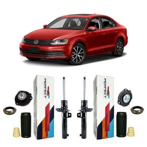 2 amortecedor 50mm kit coxim dianteiro jetta 2011 2012 2013