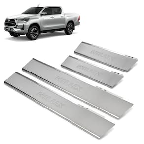 Soleira aço inox 4 portas brasikar hilux 2020 2021