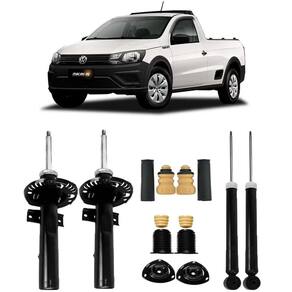 Kit 4 amortecedores dianteiro + batente saveiro 2012 13