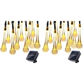 Solar Garland Fairy Drops 30 LED, pacote x2 de 7 m