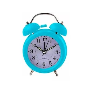 Despertador de metal antigo Double Bell Celeste