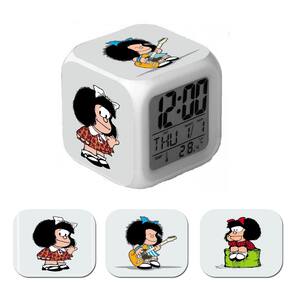 Despertador Mafalda Led Cube com display de temperatura