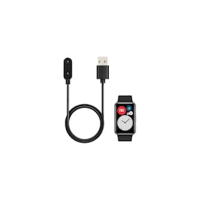 Cabo de carregador USB compatível com Huawei Band 7 Black