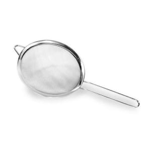 Peneira de inox luxo 16cm moderna para óleo e farinha