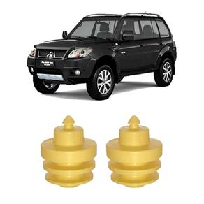 Par batente traseiro amarelo pajero tr4 2003 2004 2005 2006