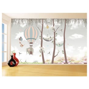 Papel De Parede 3D Infantil Bichinos Floresta 3,5M Azs357