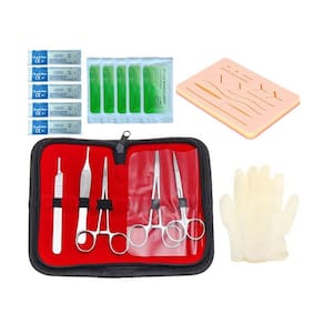 Kit de prática de sutura, 3 camadas e 14 cortes, tudo incluído