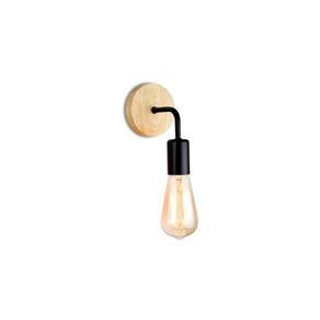 Lâmpada decorativa Lâmpada de parede de madeira E27 Socket 60W Max