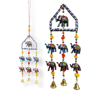 Pingente Pingente de elefante hindu, decoração pintada à mão