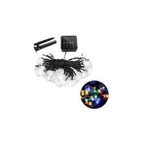 Luzes solares de guirlanda de Natal LED rosa em cascata de 6 m