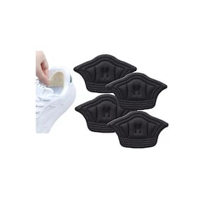 Almofadas de calcanhar ortopédicas X4, protetor de calcanhar, sapatos pretos