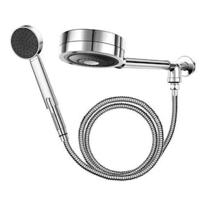Ducha redonda cromada com chuveirinho technoshower - cinza
