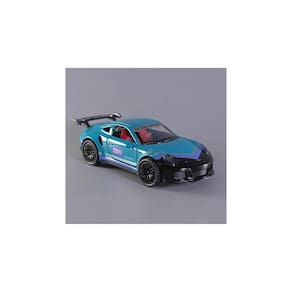 Carro de metal em miniatura Porsche 911 S Turbo com luzes para crianças