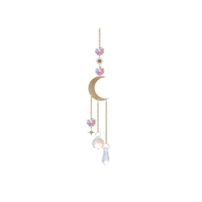 Pingente Suncatcher Crystal Moon 38 cm com corrente