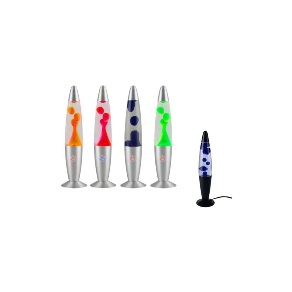 Lâmpada de lava, decoração de luz LED, 41 cm, azul