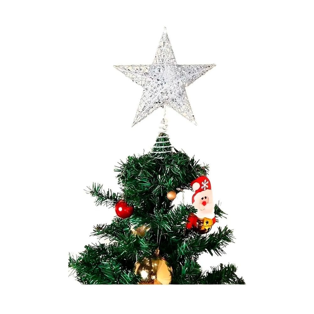 Enfeite de árvore de Natal Star Silver
