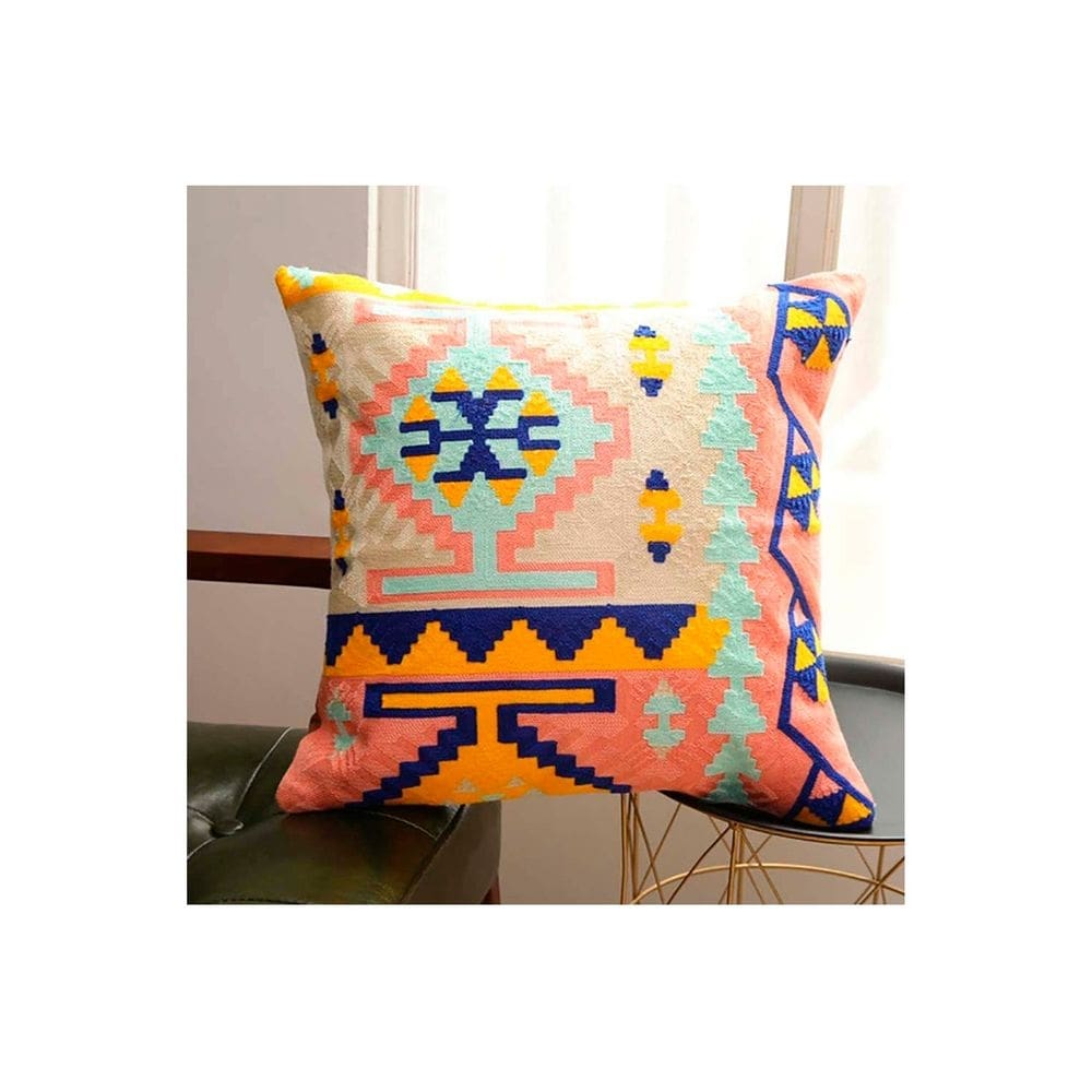 Pacote de capa de almofada bordado 45x45cm