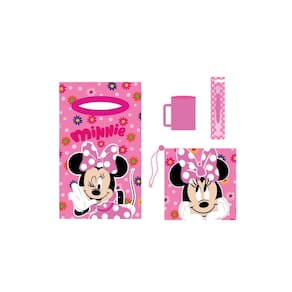 Kit de 4 peças para toalheiros infantis, escova e bolsa Disney