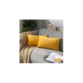 Pacote de capas de almofada de 2 unidades de veludo liso 30x50cm