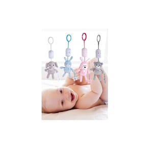 Brinquedo de pelúcia Rattle, pingente de carro, berço, elefante