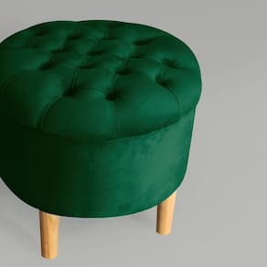 Tecido de pelúcia verde Pouf Prisma 45x45cm