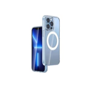 Capa para 15 Pro transparente em silicone MagSafe