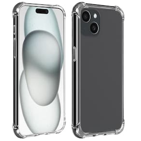 Capa de telefone transparente anti-choque para 15