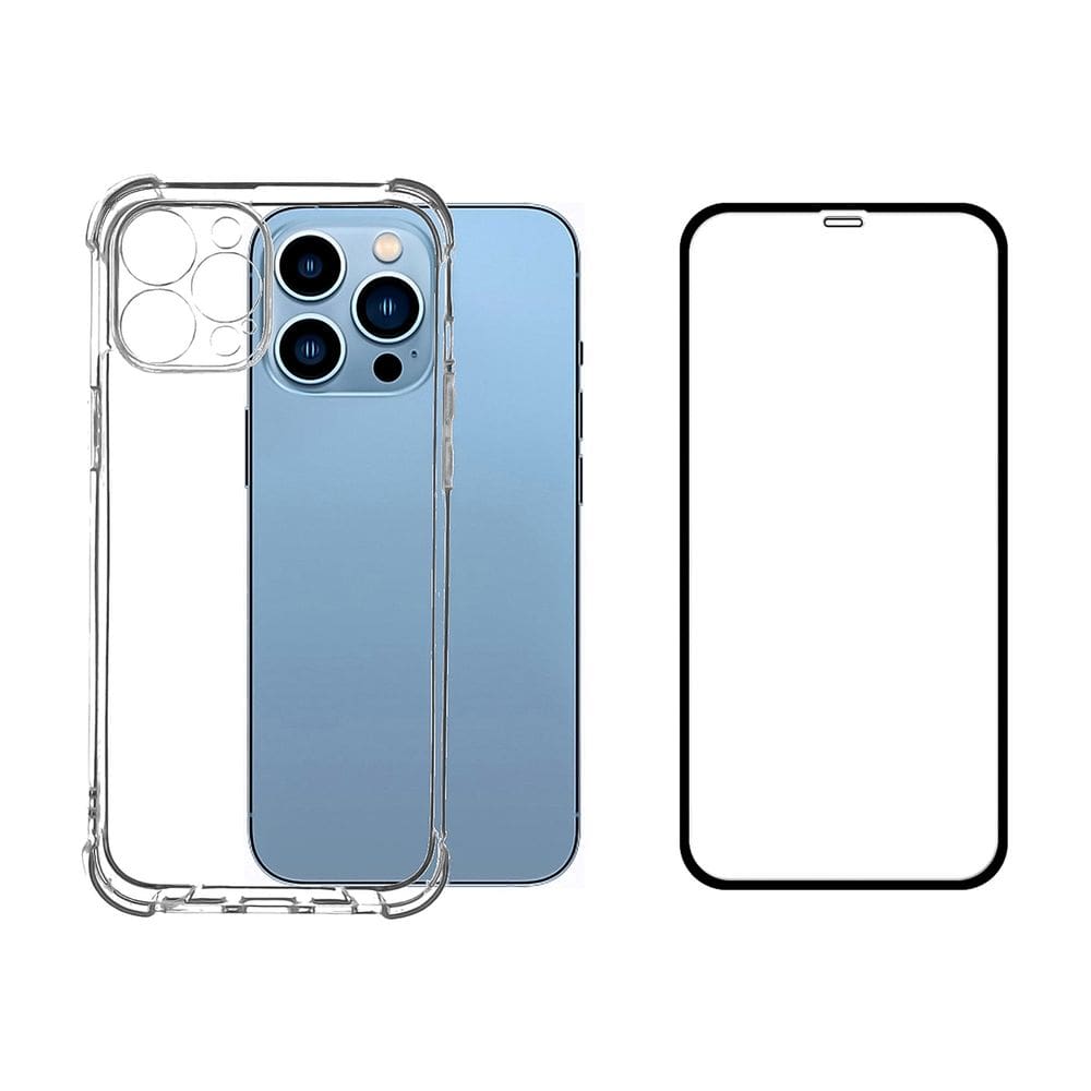 Capa + Folha de vidro de mica completa para  11 Pro Max