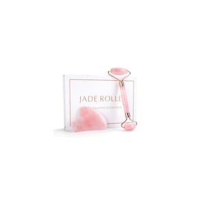 Conjunto de massagem facial Rose Quartz Guasha Roller Anti-Age