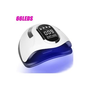 Lâmpada LED UV para secar unhas 180W 57 Beads 4 modos de temporização branca