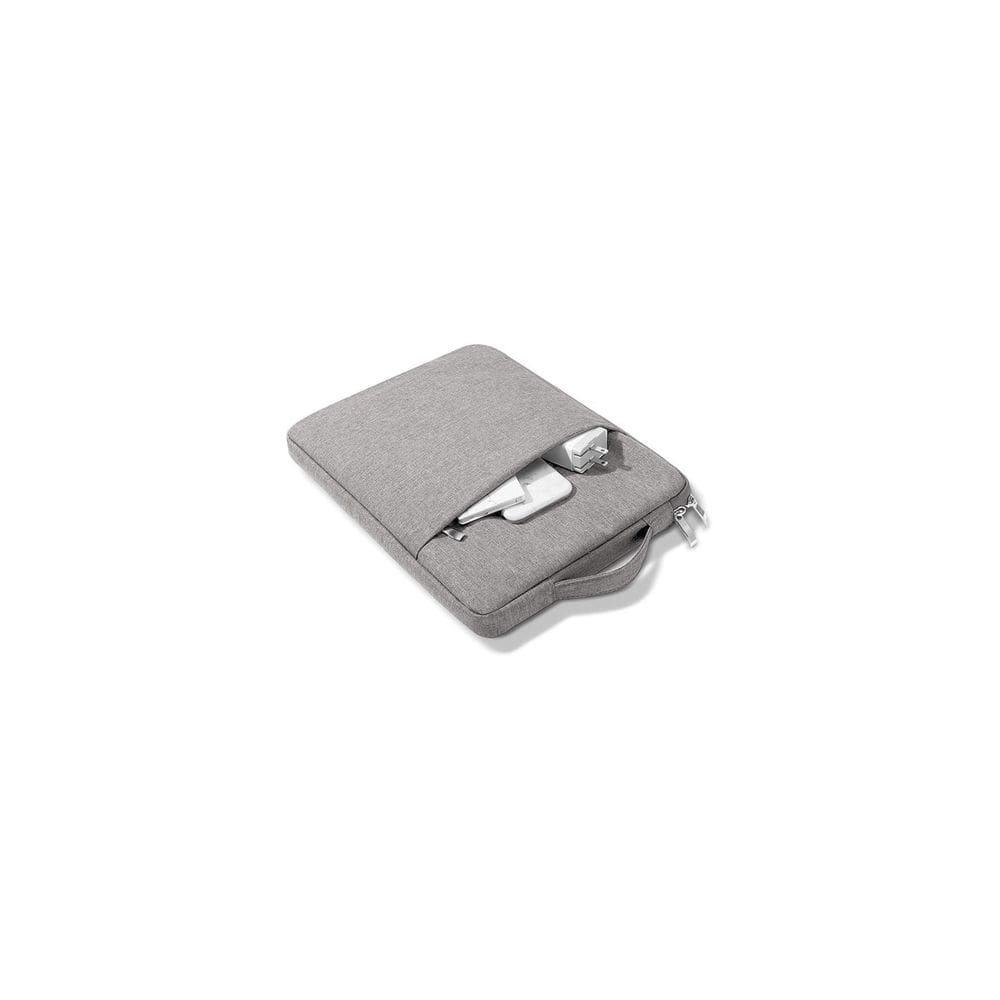 Bolsa para notebook impermeável de microfibra cinza de 13 polegadas
