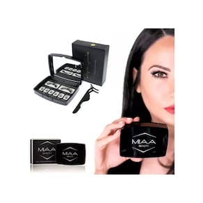 Kit de cílios magnéticos com 4 ímãs de luz 52HB 11 mm com estojo