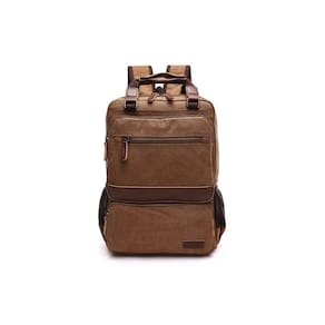 Mochila Colorado Canvas com acabamentos em couro ecológico