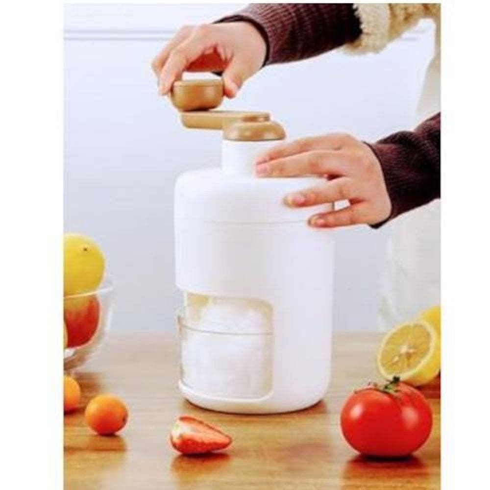 Maquina raspadinha de gelo triturador manual drinks receitas