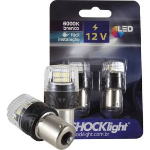 Par Lâmpada Led 1 Polo Branca 1156 16 Leds Shocklight 12V - SLL-121156-BC