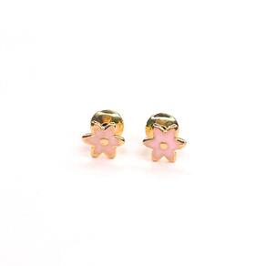 Brincos Philippa Jewelry Pink Flower para mulheres