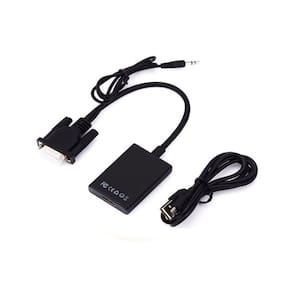 Conversor de áudio VGA para vídeo HDMI alimentado por USB