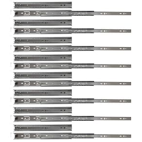 Kit 16 corrediças telescópicas 35cm 25kg para gaveta 8 pares