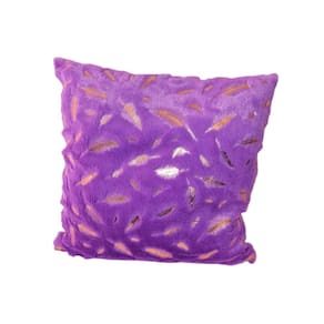 Capa de almofada Feather Short Hair Lilás 45x45 cm
