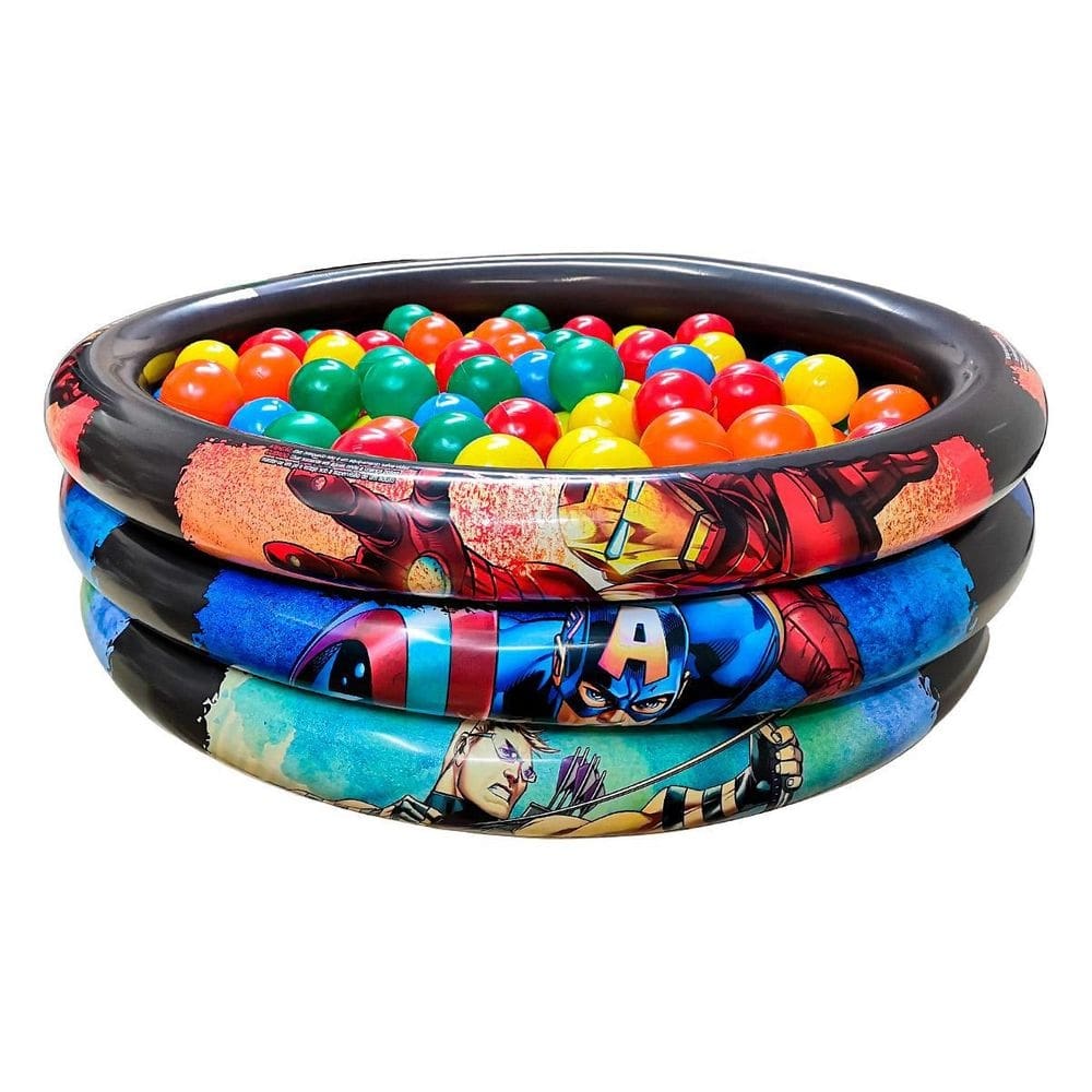 Piscina de bolinhas vingadores infantil inflavel 50 bolinhas