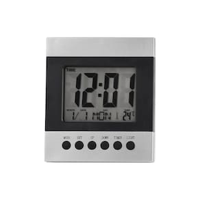 Despertador com luz e calendário de temperatura