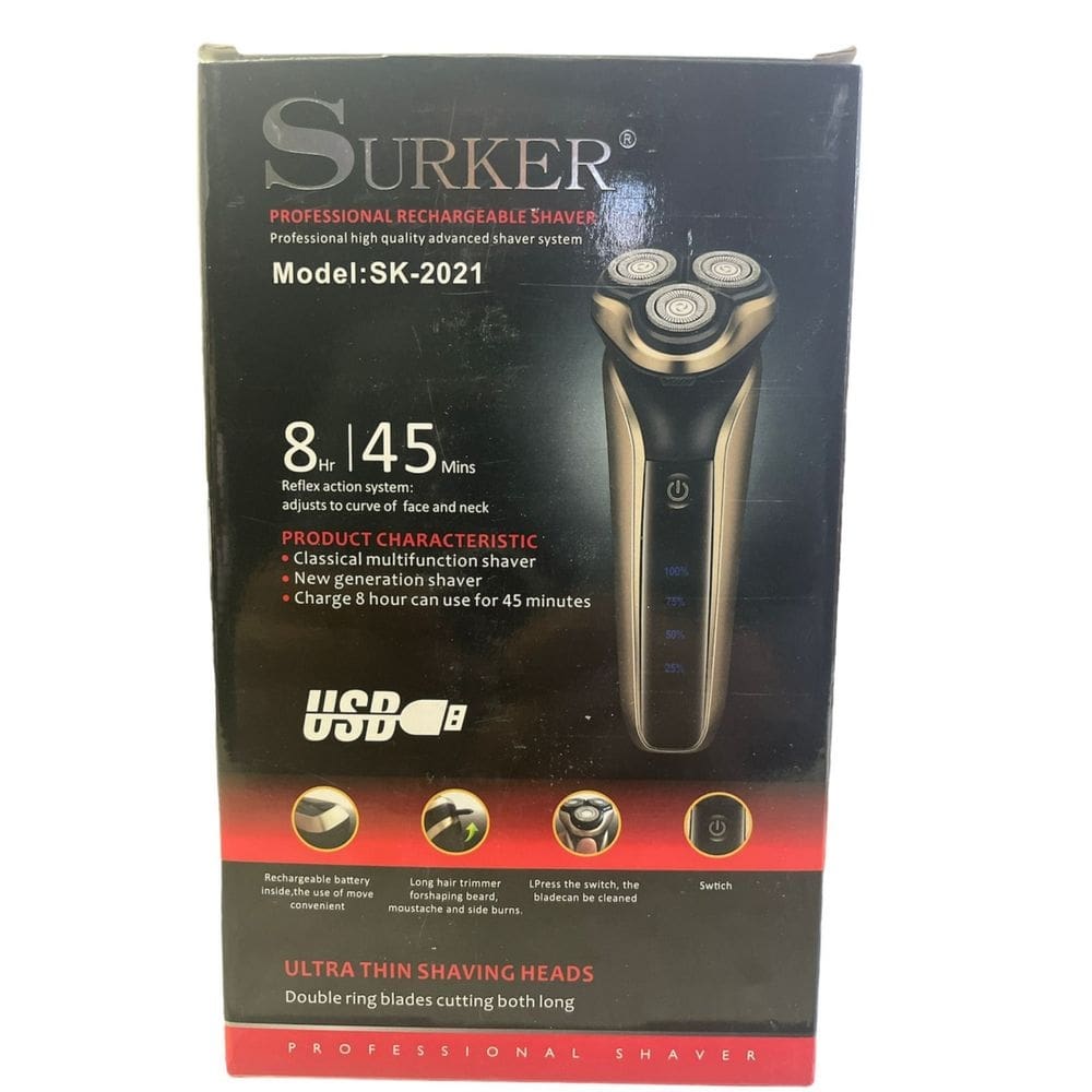 Barbeador elétrico de três cabeças recarregável SK-2021