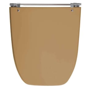 Assento Sanitário Poliester Scala Amendoa para vaso Ideal Standard