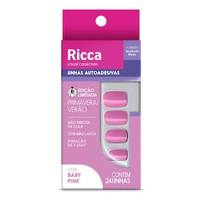 Unhas Autoadesiva Edição Limitada Baby Pink Ricca