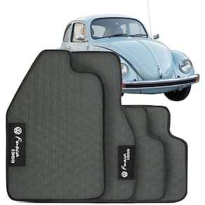 Tapete automotivo fusca - borracha pvc bordado linha black