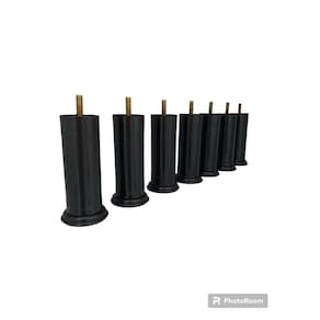 Kit 14 Pés Pretos para Cama Box 12cm Altura