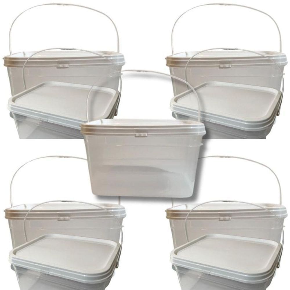Balde para fazer slime transparente 2.4l 05 pçs