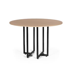 Mesa de Jantar 4 Lugares 120cm Redonda Industrial Dommus Jade - Straub Web